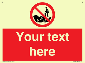 Custom No climbing on rocks